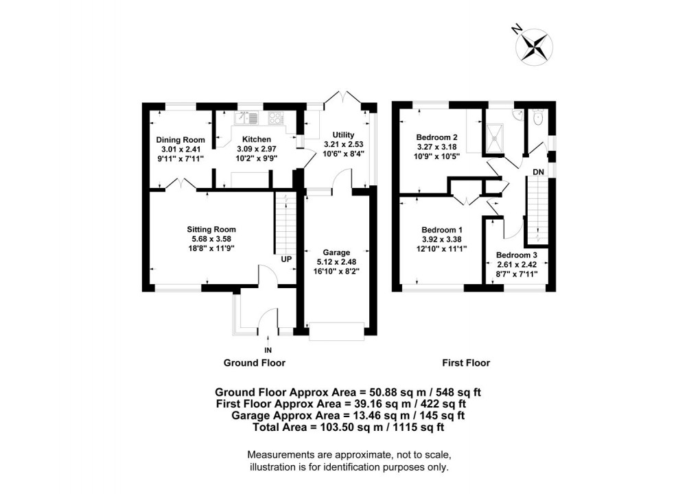 Floorplan for Cowley Way, Kilsby, Rugby