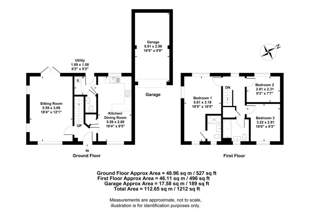 Floorplan for Brome Close, Rugby