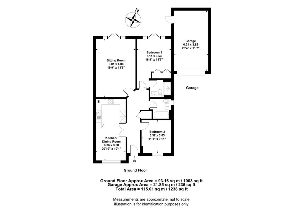 Floorplan for Saxon Close, Southam