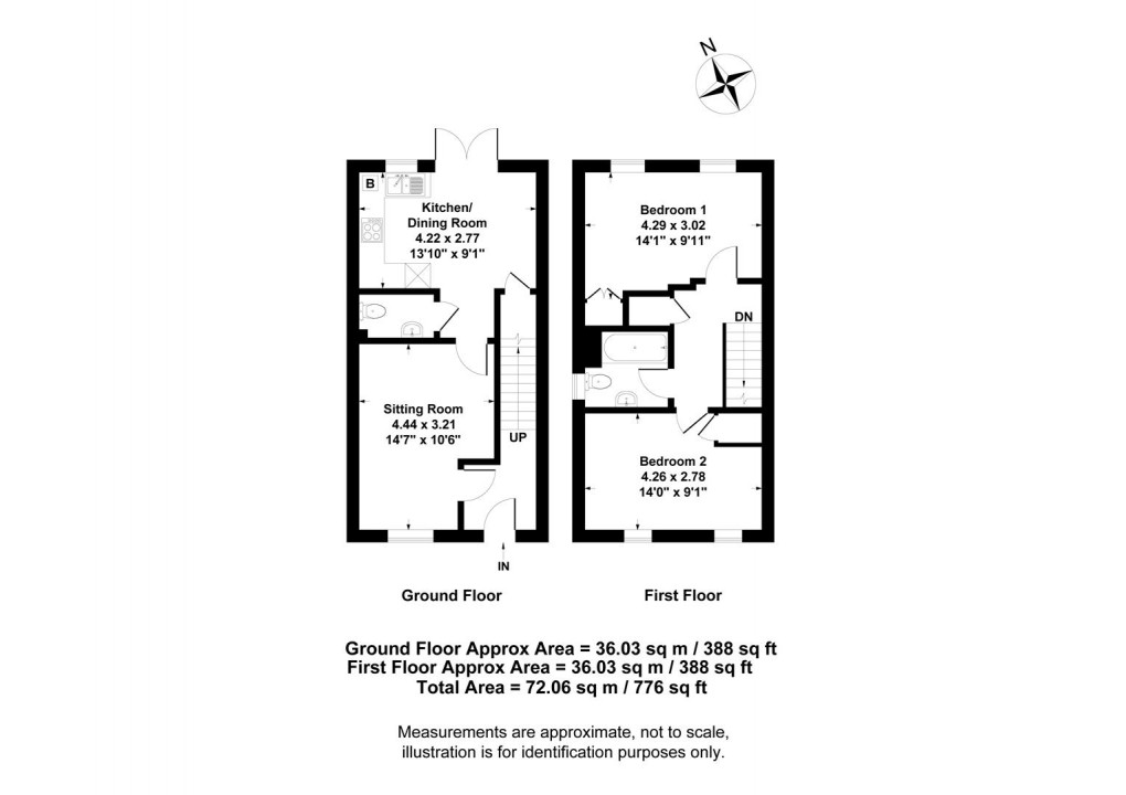 Floorplan for Gardeners Way, Southam