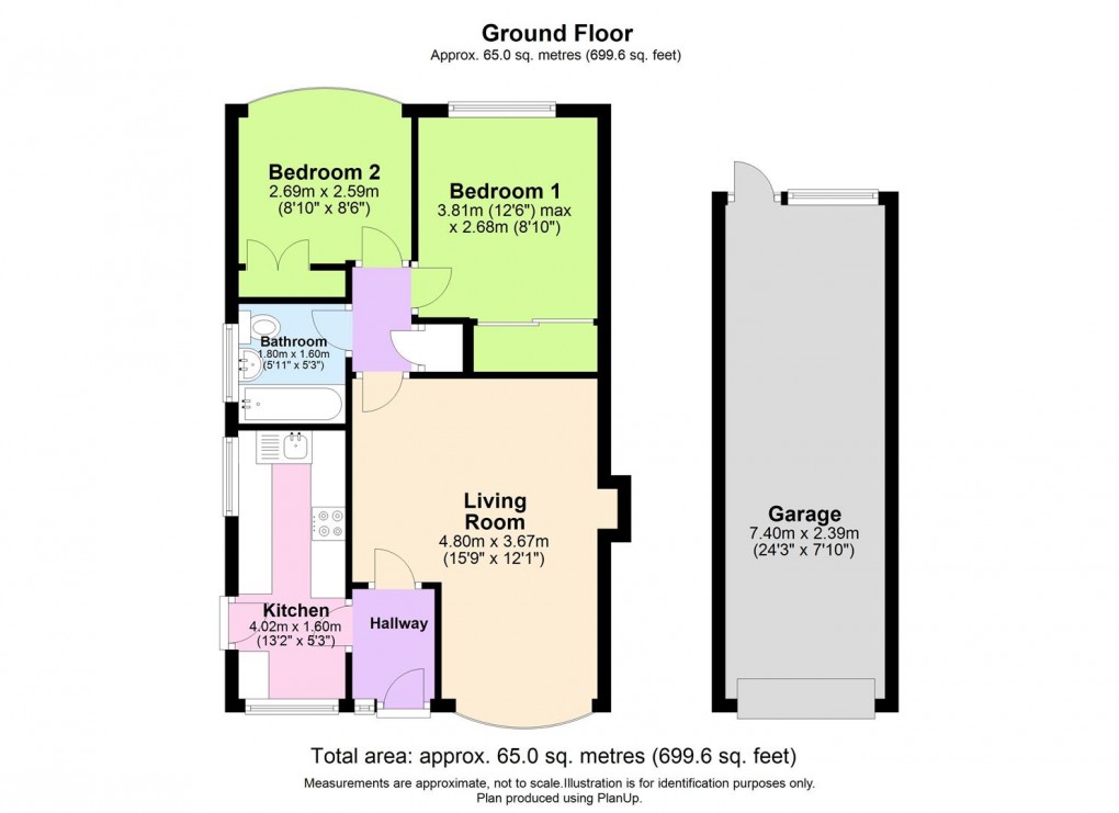 Floorplan for Beech Close, Southam