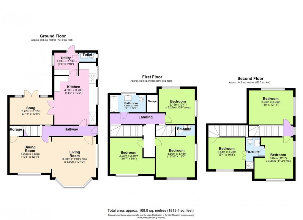 Floorplan for The Poplars, Napton, Southam