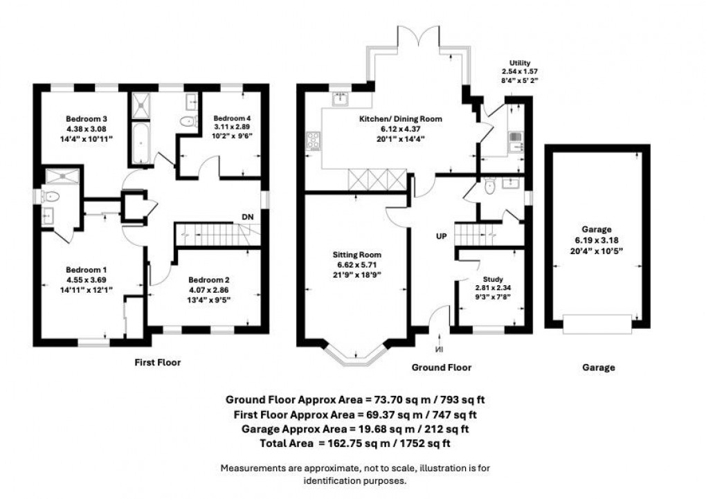 Floorplan for Nelson Way, Long Itchington, Southam