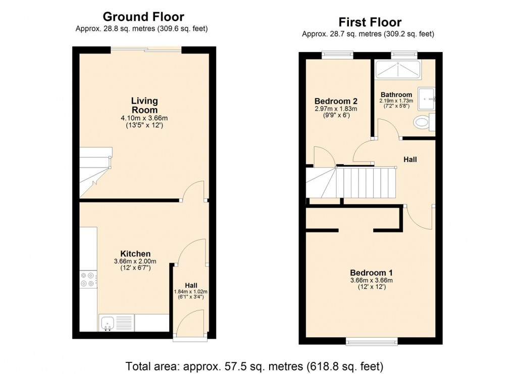 Floorplan for Watergall Close, Southam