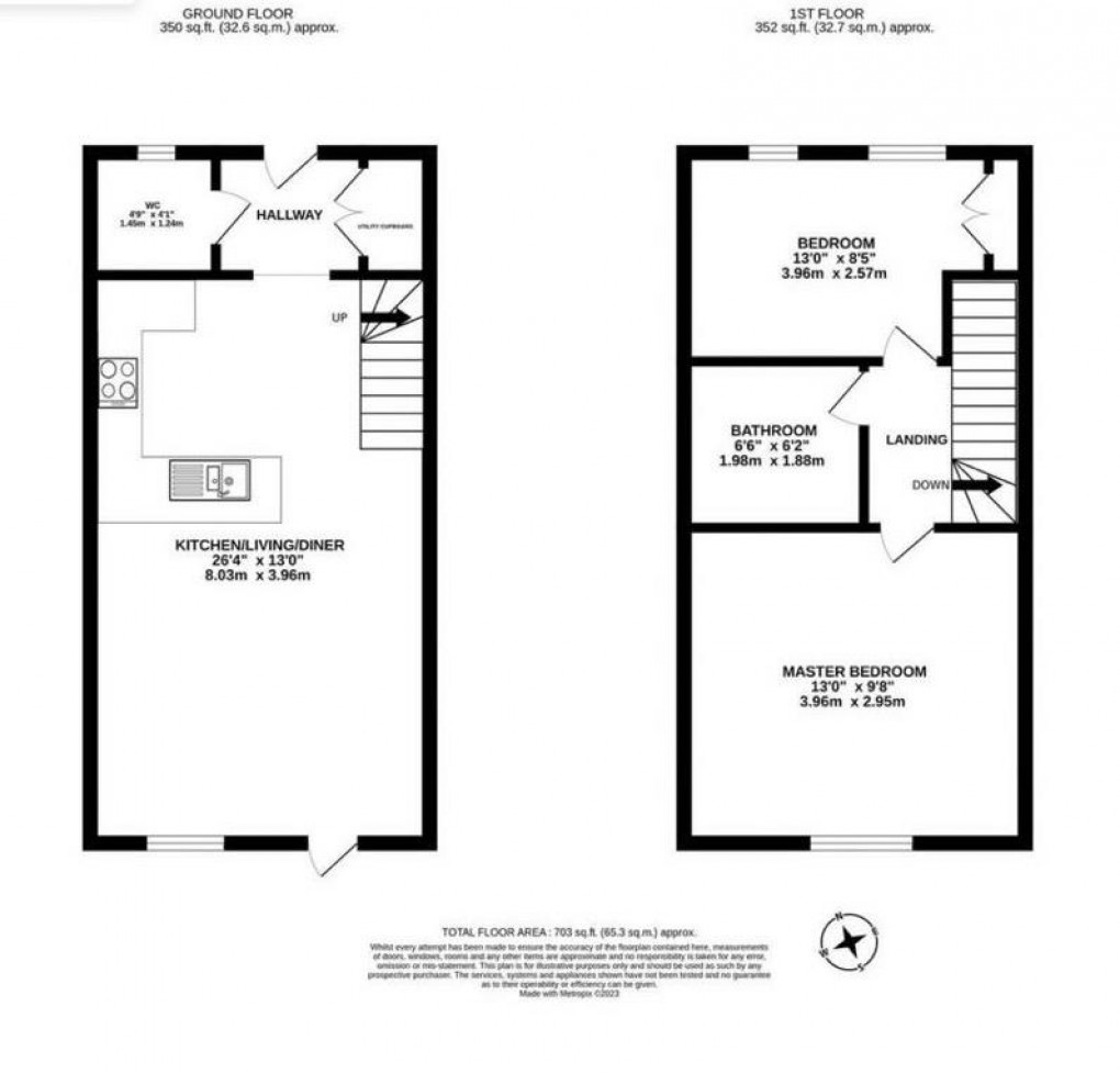 Floorplan for Nelsons Way, Stockton, Southam