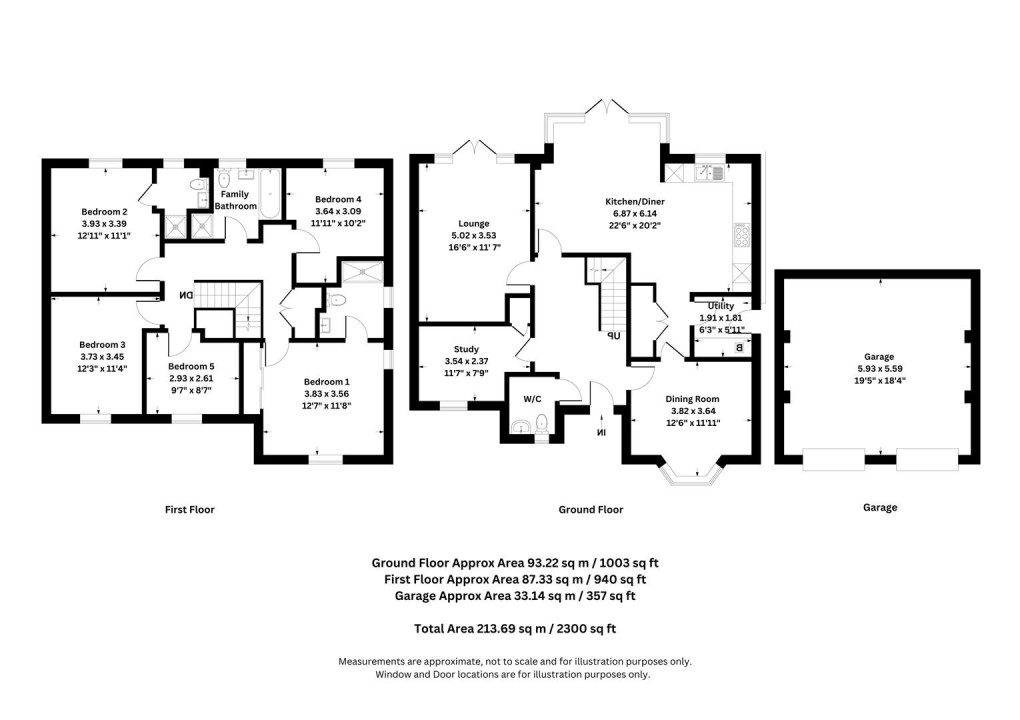 Floorplan for Water Furrows, Long Itchington, Southam