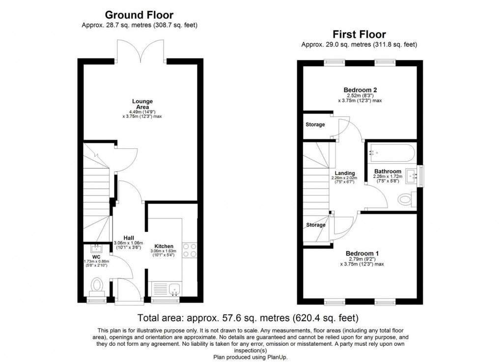 Floorplan for Gardeners Way, Southam