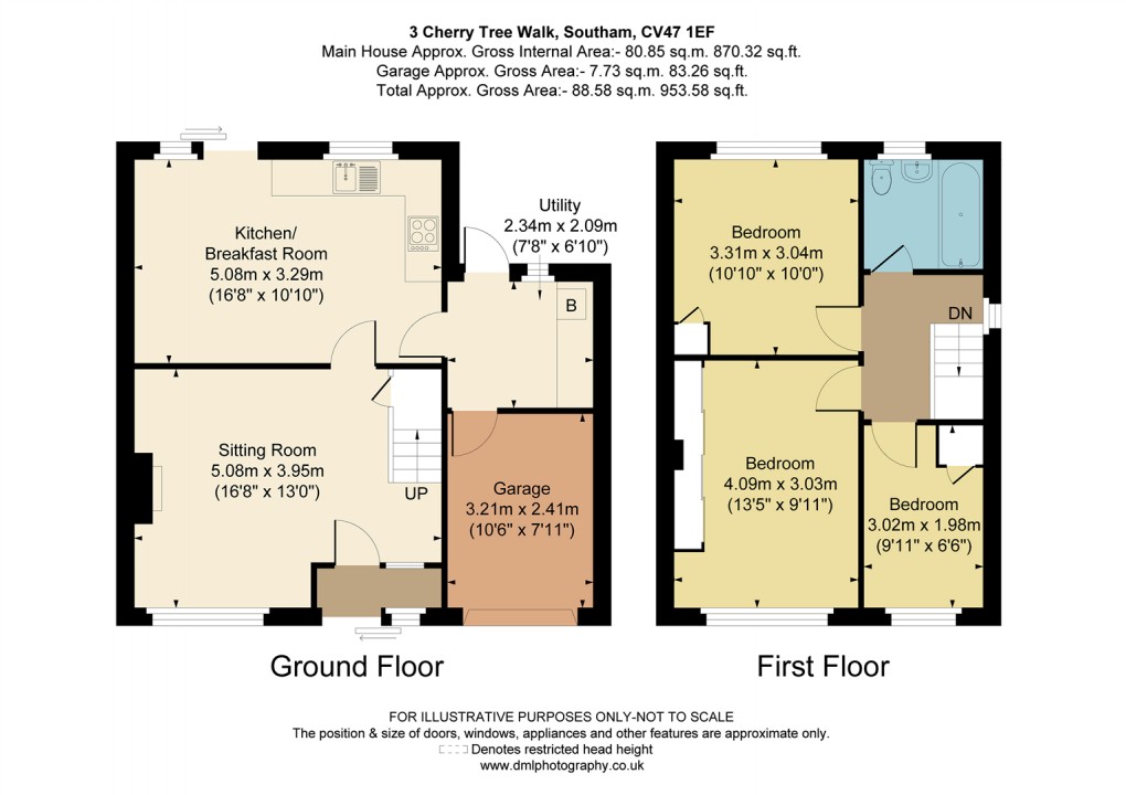 Floorplan for Cherry Tree Walk, Southam