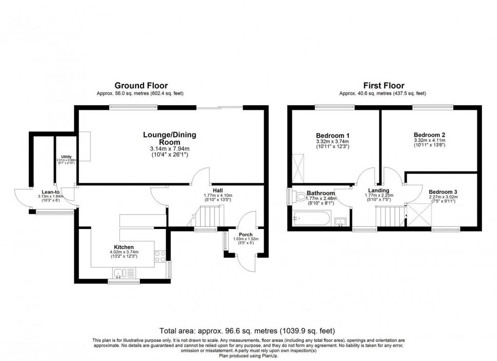 Floorplan for St. Michaels Crescent, Stockton, Southam