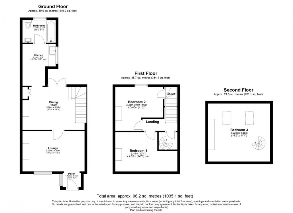 Floorplan for Elm Row, Stockton, Southam