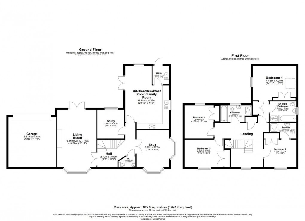 Floorplan for Long Hassocks, Rugby