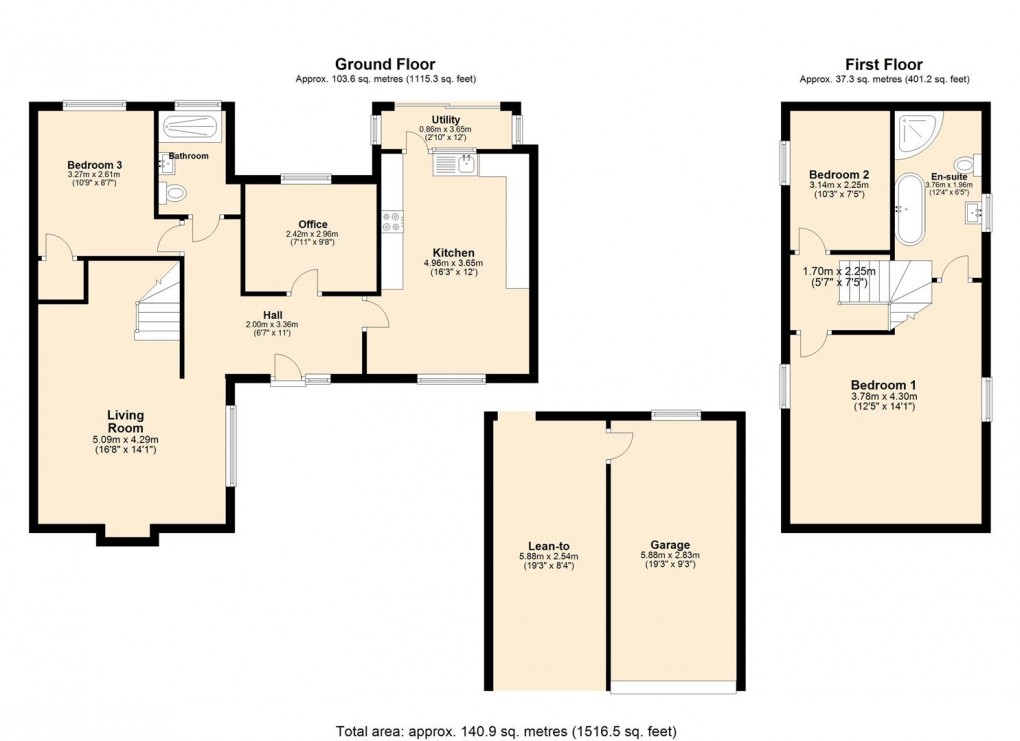 Floorplan for Keys Lane, Priors Marston, Southam