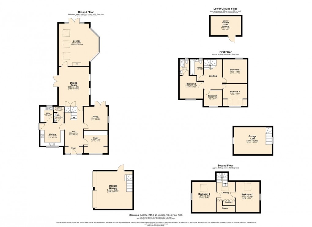 Floorplan for Flecknoe, Rugby