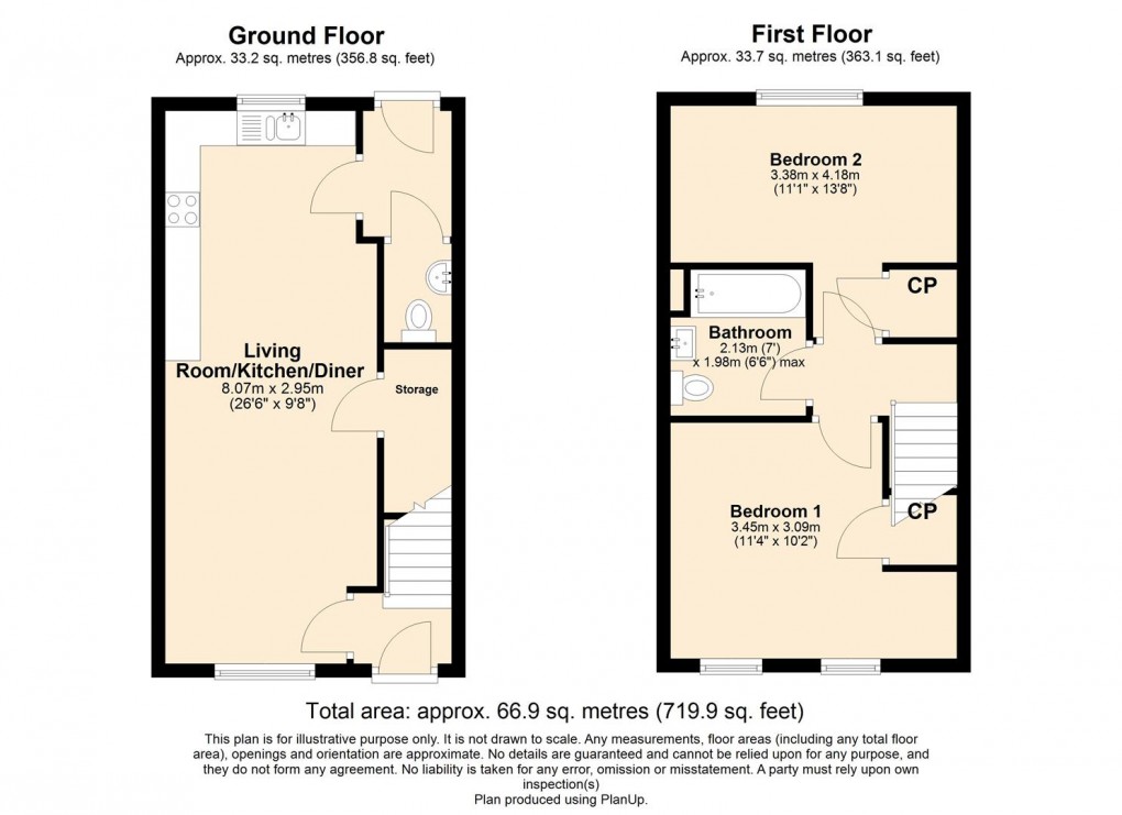 Floorplan for Meadow Drive, Long Itchington, Southam