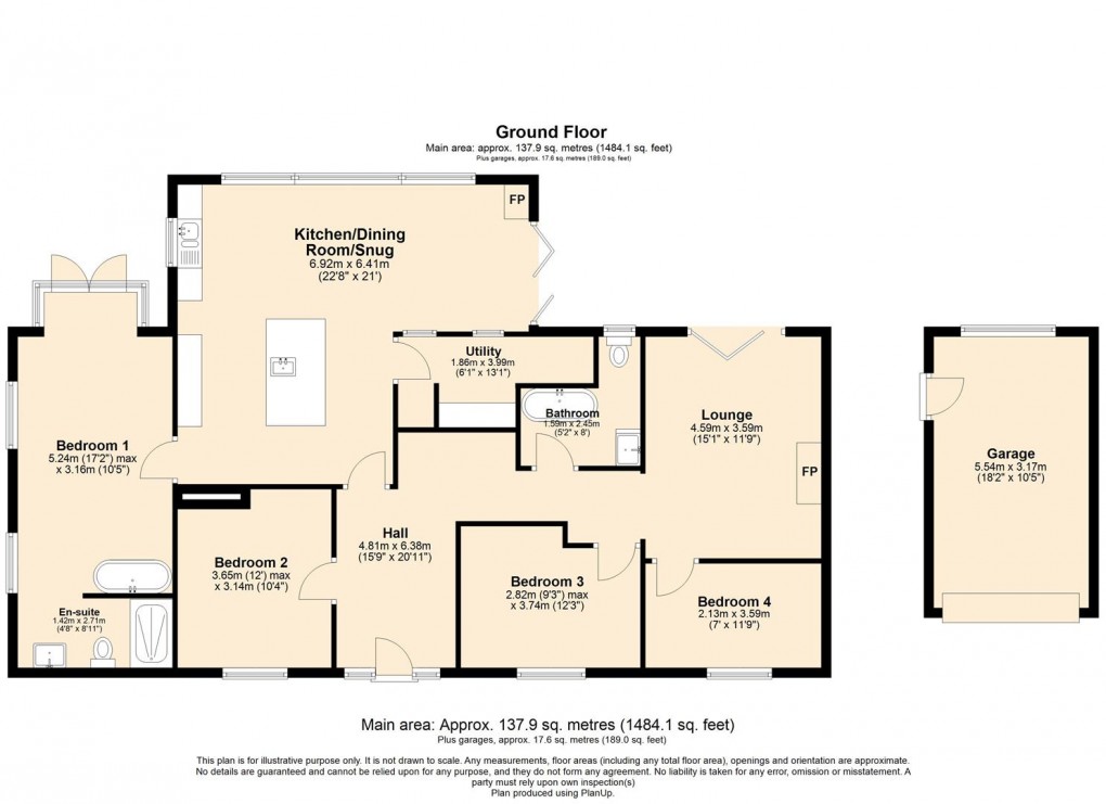 Floorplan for Shuckburgh Road, Priors Marston, Southam