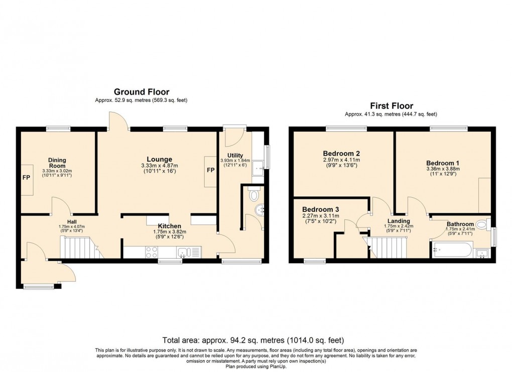 Floorplan for St. James Road, Southam